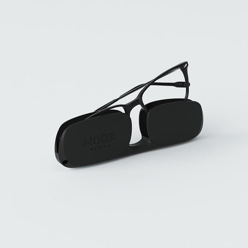 時尚造型老花眼鏡-鏡腳便攜款（矩形-黑）