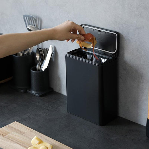 防臭按壓式桌邊/落地垃圾桶-3L