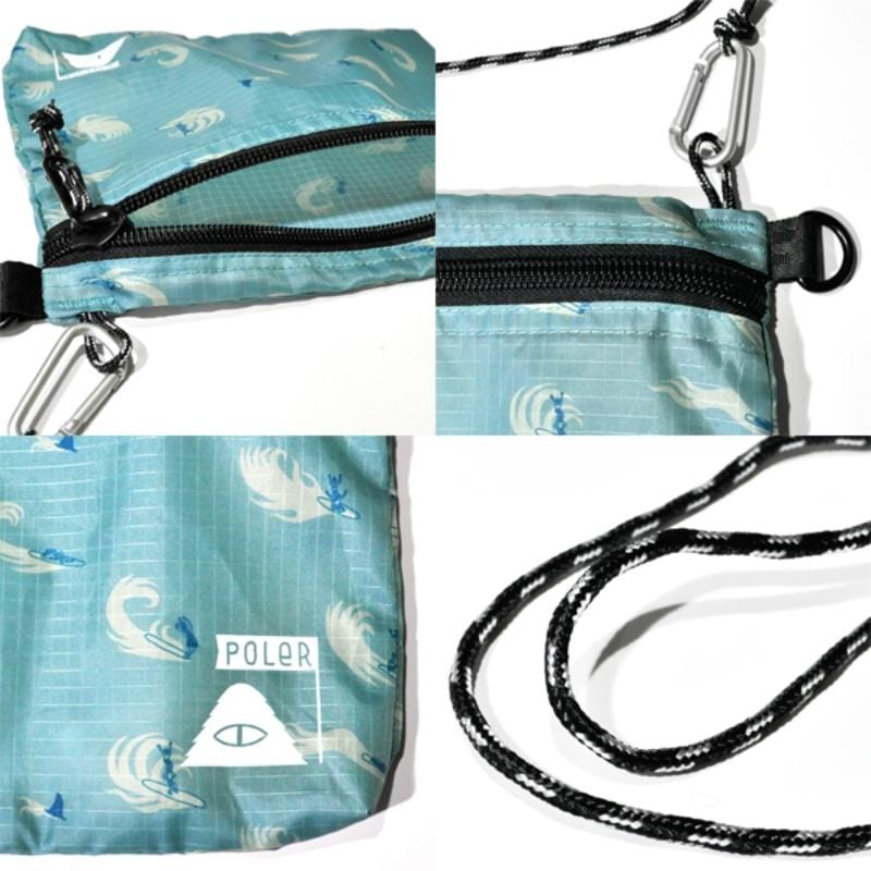 日本限定 - 遠足旅行袋 (大) / 隨身輕便袋 / 好收納側背袋 / 海洋衝浪印花色