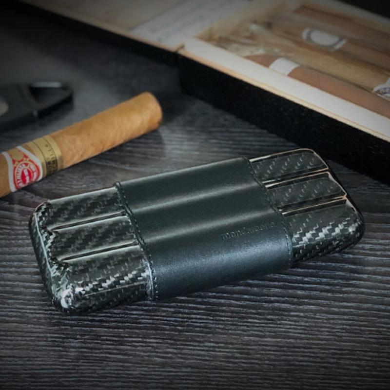 碳纖維皮革隨身雪茄盒 –  二根裝