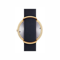 日本設計 真皮腕錶 - FUJI富士大錶面系列 05 - 金 X 黒