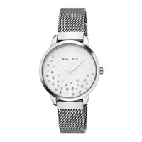 Beauty晶鑽錶面無刻度米蘭帶系列 銀色錶帶手錶32mm E121-L491