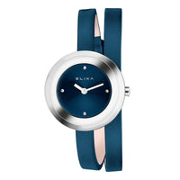 Finesse簡約晶鑽錶面雙圈系列 神秘闇藍28mm E092-L350