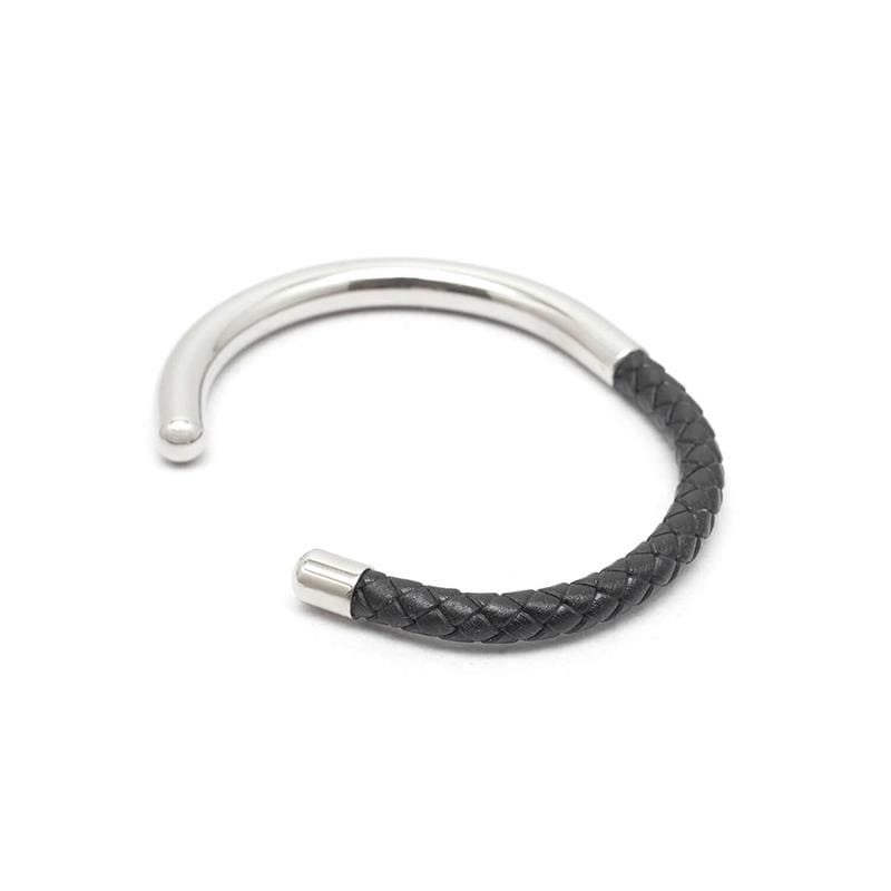 Woven Steel Pipe Bracelet 半編織鋼管手鐲-銀