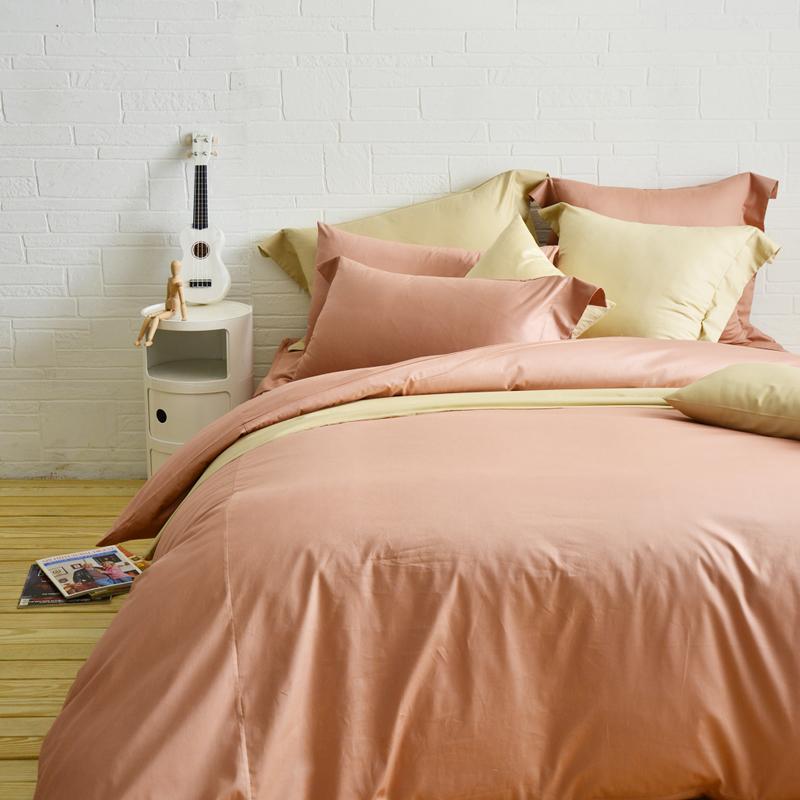 簡單純色-200織精梳棉四件式被套床包組-特大(9色)
