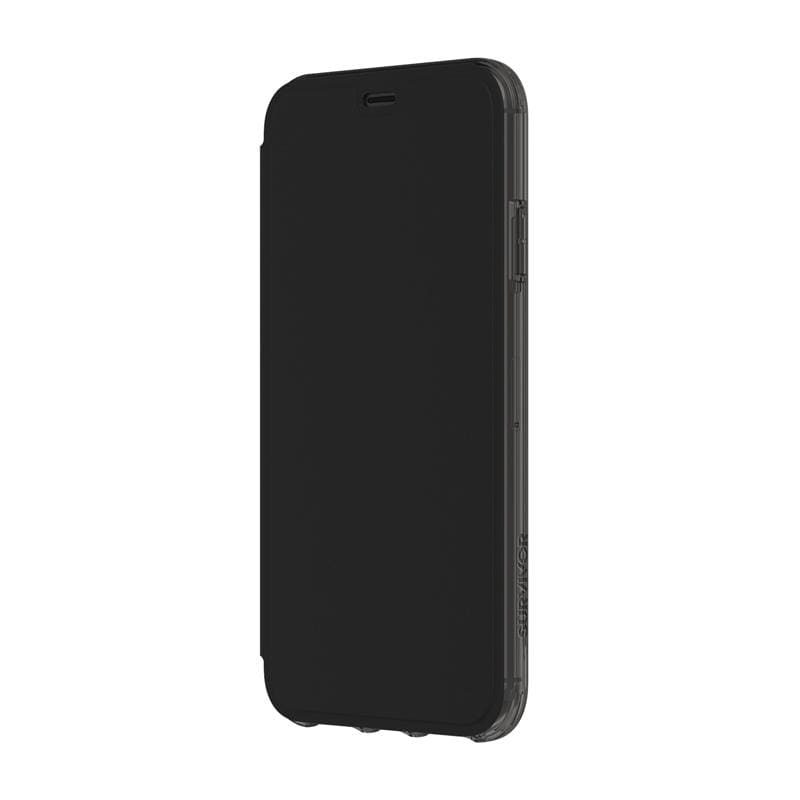 Survivor Clear Wallet iPhone XS / X 側翻皮夾式透黑背板皮套 (1.2米防摔)