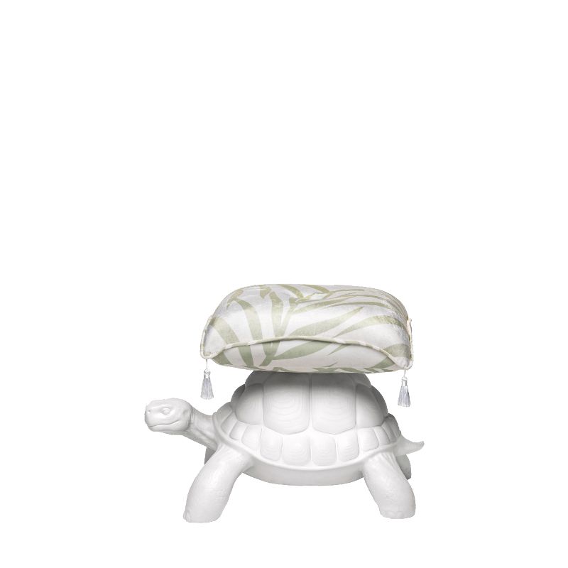 烏龜造型軟墊座椅-白