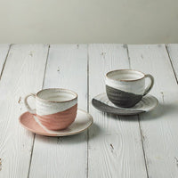 信樂燒 - 斜紋咖啡對杯組(4件組)