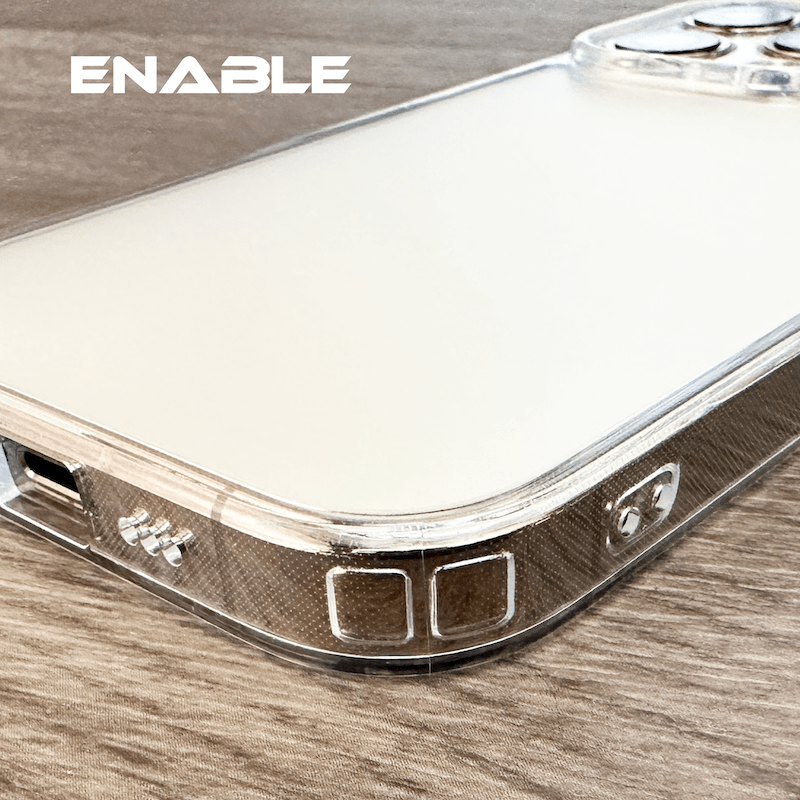 【ENABLE】iPhone 14/14 Plus/14 Pro/14 Pro Max鋼化玻璃透明防摔手機殼- 清澈透明