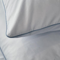 【伊莉斯】100%精梳棉素色雙人床組-寧靜灰+素色舒眠毯