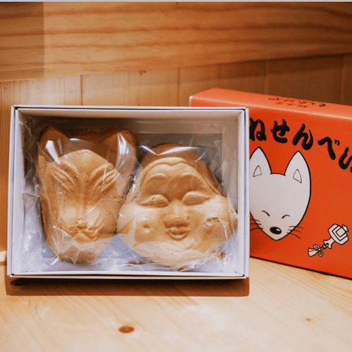 稲荷屋 狐狸與御多福組合煎餅 (1盒6枚)