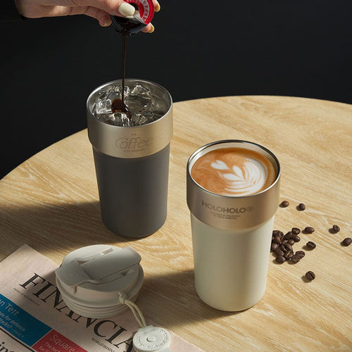 Holoholo｜LATTE CUP 拿鐵吸管保溫杯（500ml／2色）