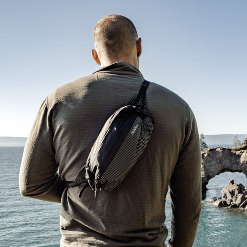 鬥牛士 FreeRain 防水輕量捲口腰包-黑色