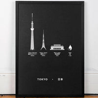 城市海報 - 日本 Tokyo / 黑