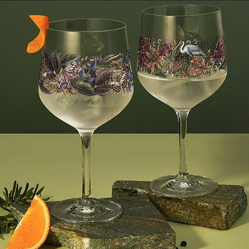 【父親節獻禮RITZENHOFF為爸爸乾杯】暗影視界系列-蝴蝶與鶴高腳水晶對杯 / 720 ml