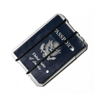 C 雙片鋁製護照夾 - 透銀