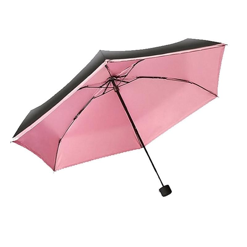 超輕量迷你UV防紫外線兩用雨傘-粉紅