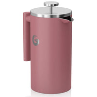 French Press不鏽鋼法式濾壓咖啡壺 - 粉紅