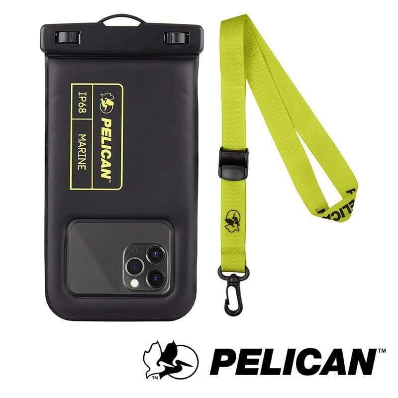 美國 Pelican 派力肯 Marine 陸戰隊防水飄浮手機袋 - 軍綠 / 霓虹綠