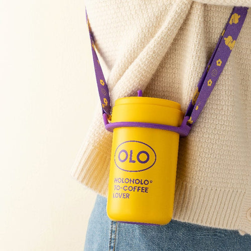 Holoholo｜Tonton Pro 吸管兩用不鏽鋼保溫杯 (四色任選)－背帶組合