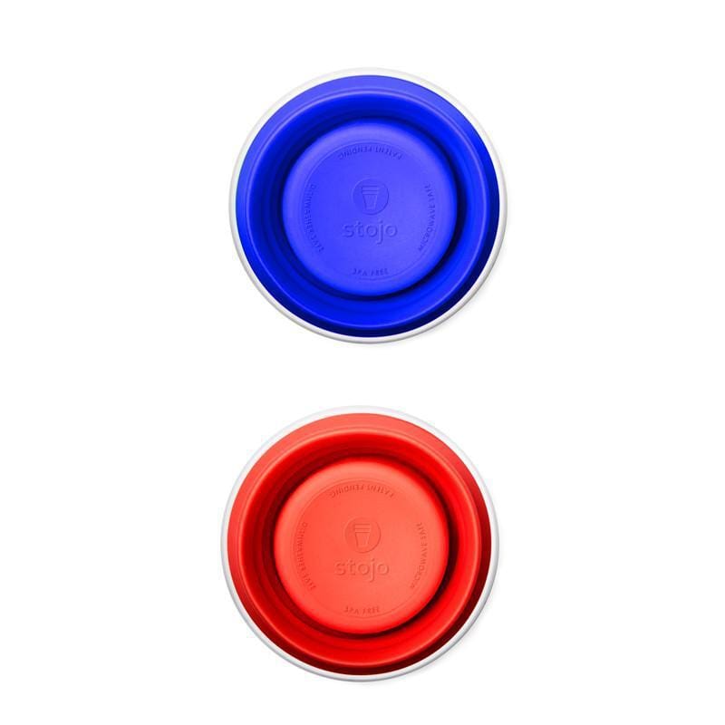 口袋壓縮杯 二入 - 藍+紅