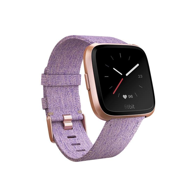 VERSA 智能運動手錶－玫瑰金框紫編織錶帶