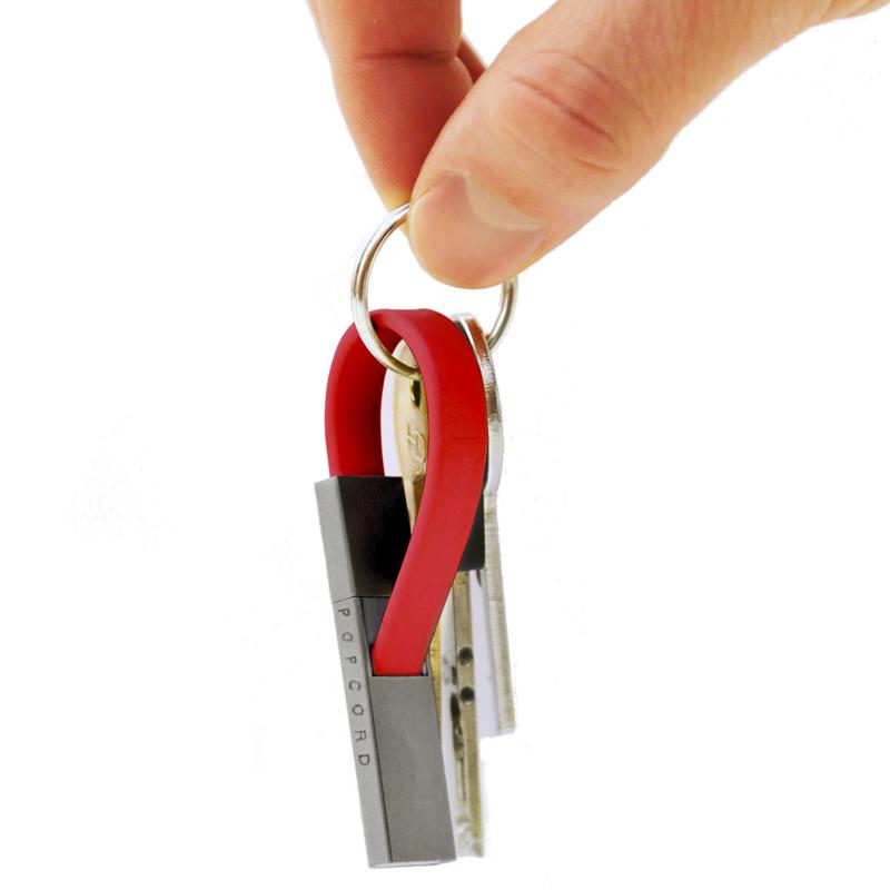 Micro USB 隨身鑰匙圈充電線 – 紅