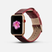 經典款 Apple Watch 皮革錶帶 - 紅