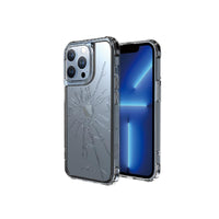 LINKASEAIR iPhone 13 Pro / 13 Pro Max 浮雕蝕刻技術防摔抗變色抗菌大猩猩玻璃保護殼-裂紋