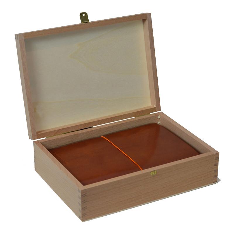 grand voyageur 皮革筆記本盒裝組(大) - 紅棕