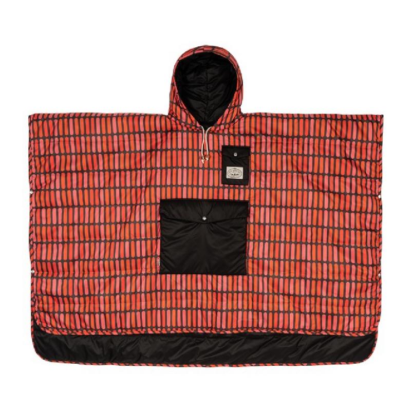 REVERSIBLE CAMP PONCHO 雙面睡袋式斗篷 / 黑.磚紅 / ONE SIZE / 限量商品