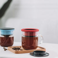 手沖咖啡三件禮盒組(咖啡壺-共2色/玻璃杯350ml-共4色/咖啡磨2.0)