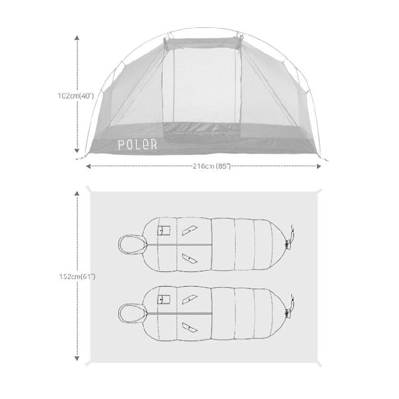 雙人帳篷 / 全黑色-白色LOGO / 限量商品 / 復刻上市