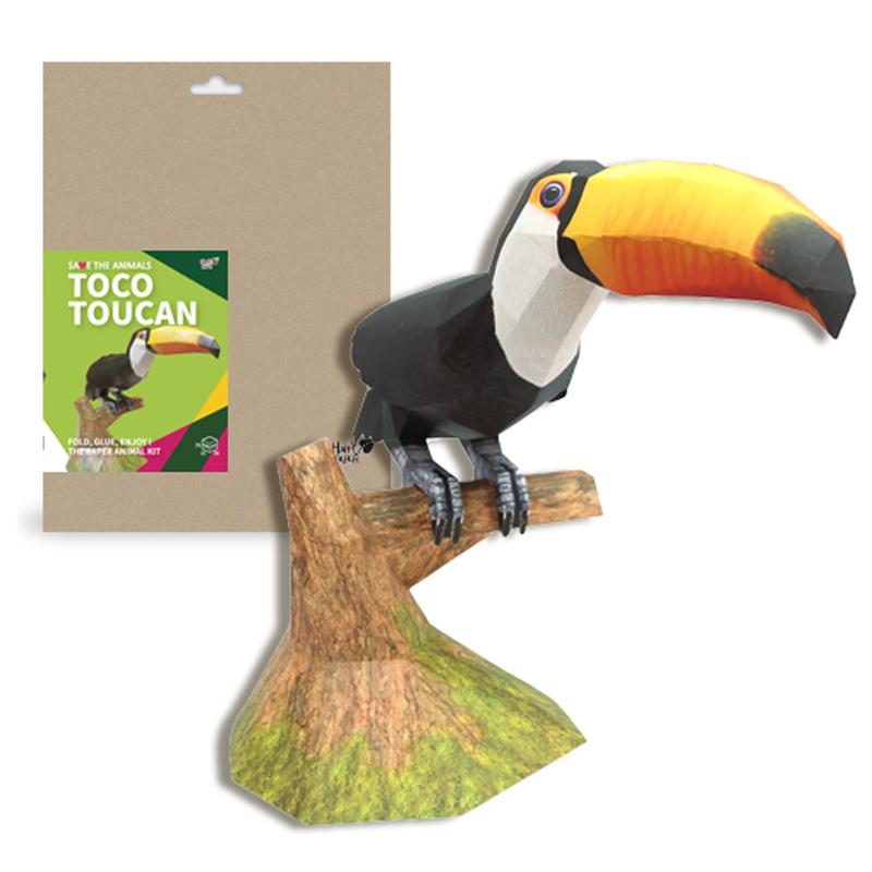 DIY 動物紙模型 – 巨嘴鳥