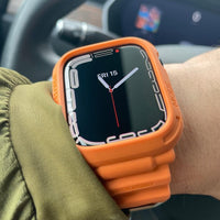 【加拿大質感好物】41mm-Apple Watch 7  Quattro Pro柔韌透氣耐磨TPU一體成形軍規錶帶 -四色