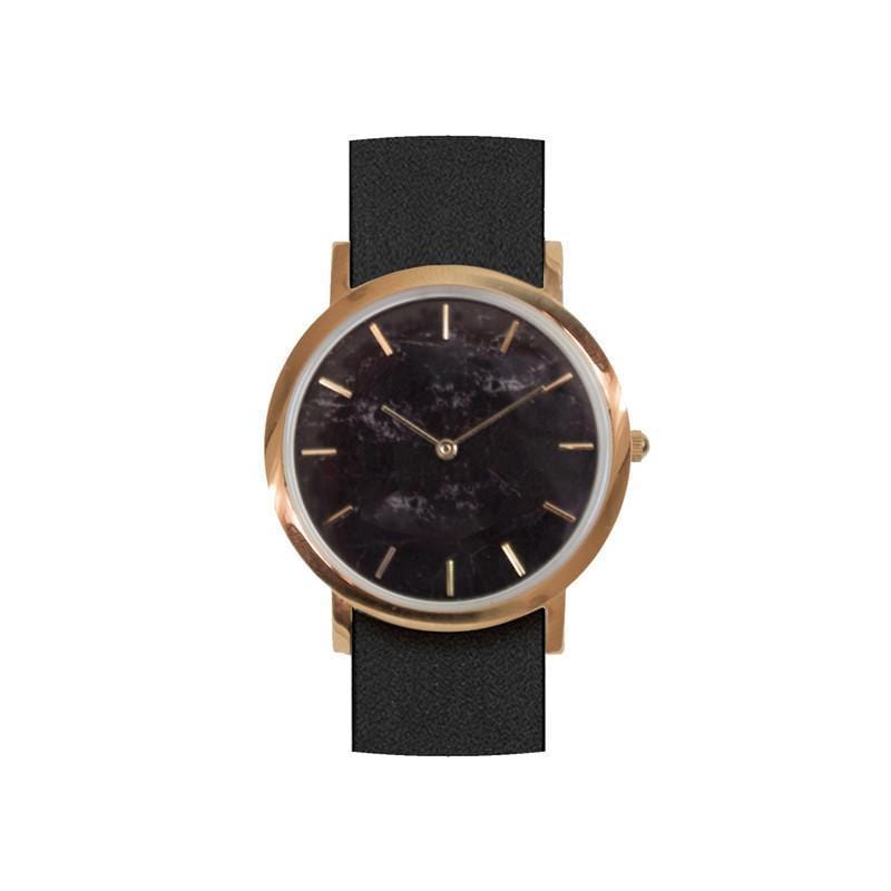 Classic Watch 經典款大理石手錶 - 黑大理石(黑錶帶)