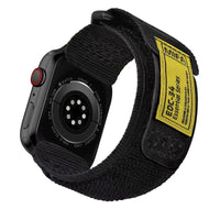 Apple Watch  EDC-34 戰術尼龍混搭真皮皮革運動錶帶 (42/44/45mm 適用1-7代)